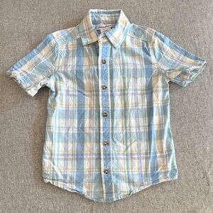 Tommy Bahama Plaid Short Sleeve Button-Up Shirt - S 5/6